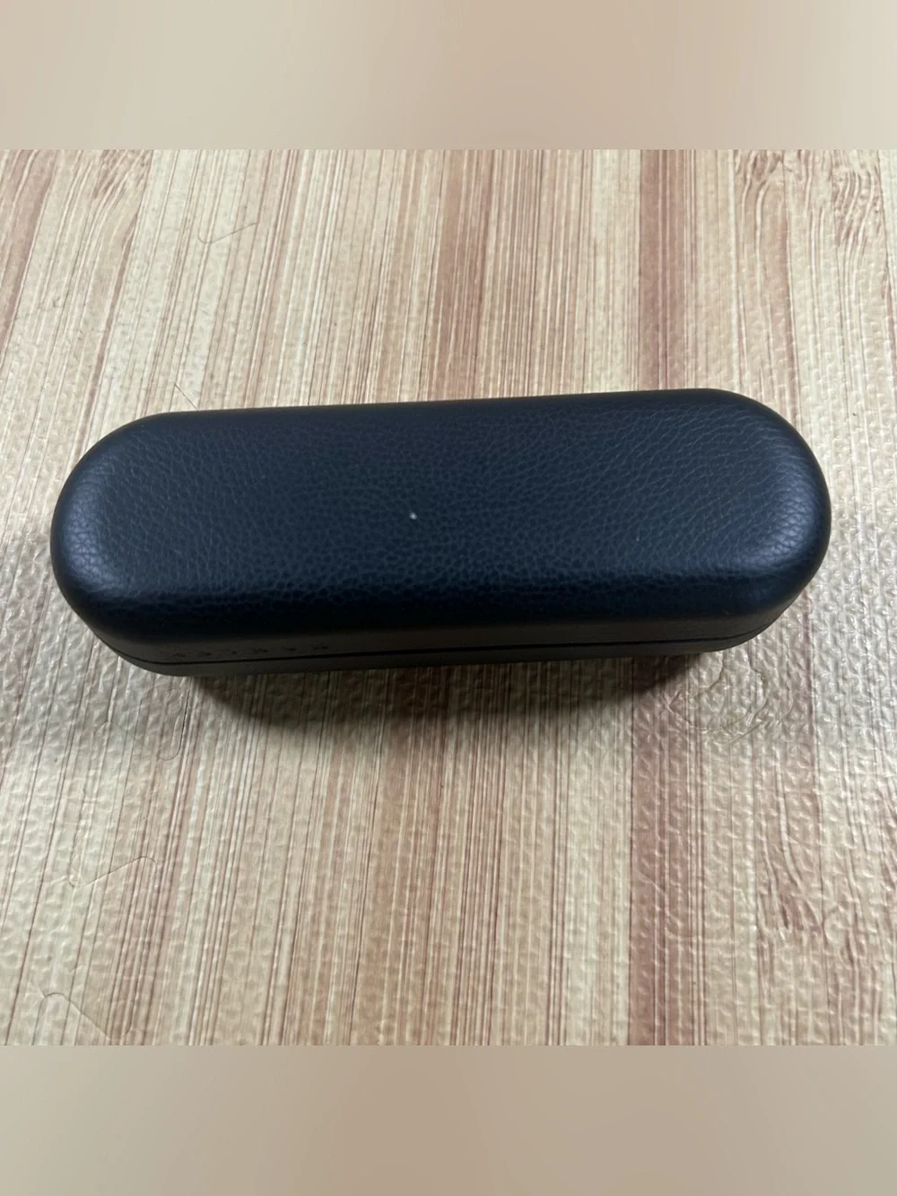 Oakley Sunglasses Eyeglass Hard Case Black Leather Clamshell Logo Velvety Lining